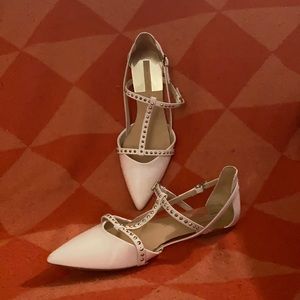 Zara White Flats